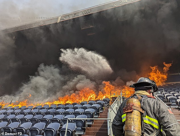Massive fire destroys breaks out at NFL Broncos’ home, Empower Stadium at Mile High in Denver 