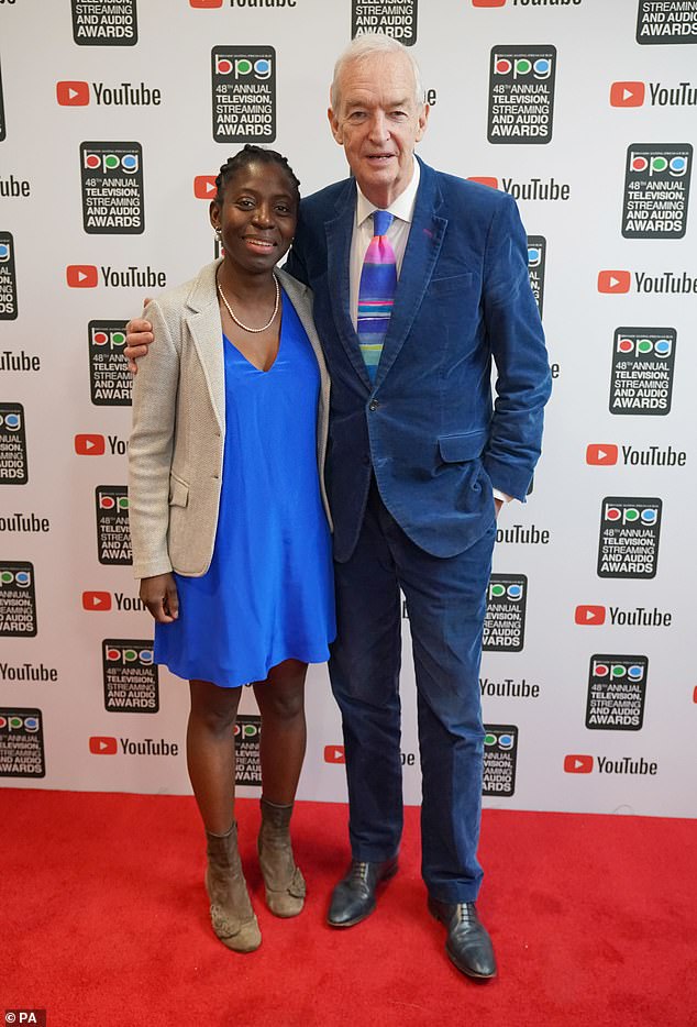 Jon Snow, and wife Precious Lunga dress up for the Broadcasting Press Guild Awards in London