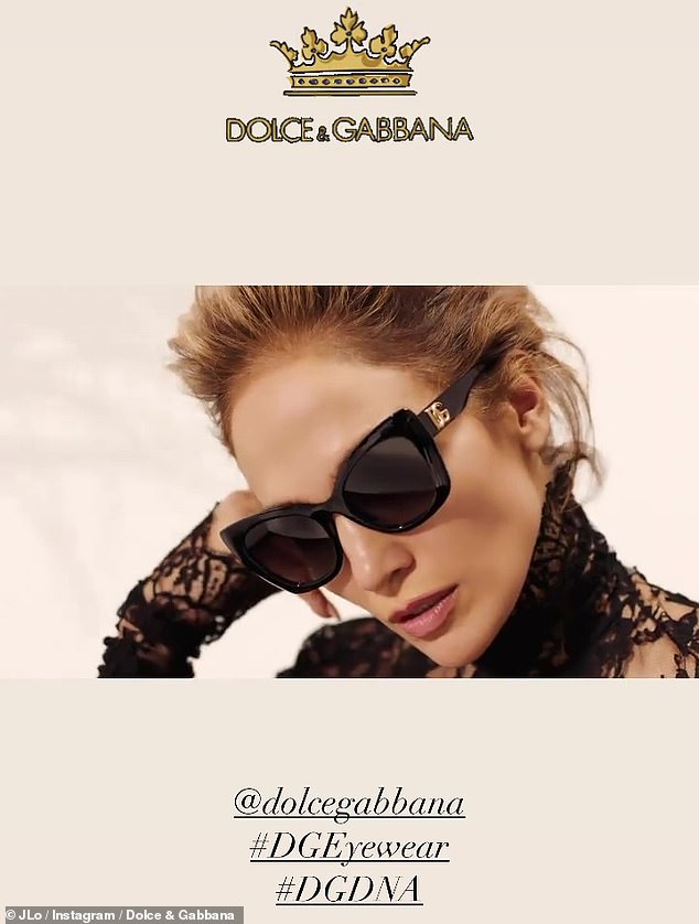 Jennifer Lopez puts her curves on display as she models Dolce & Gabbana eyewear in VERY sexy video