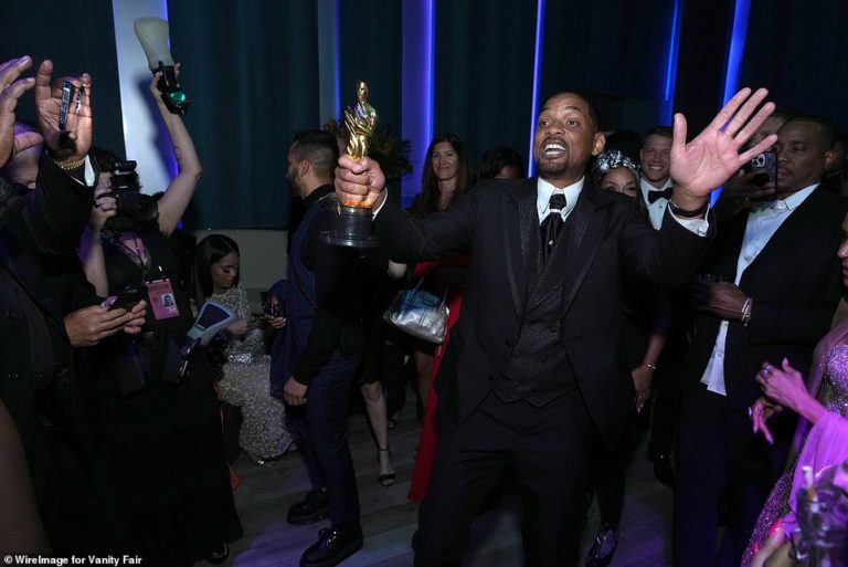 Will Smith PARTIES after his Oscars punch