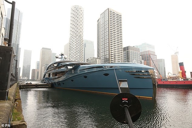 £38m superyacht is seized in London as investigators believe vessel belongs to a Russian businessman