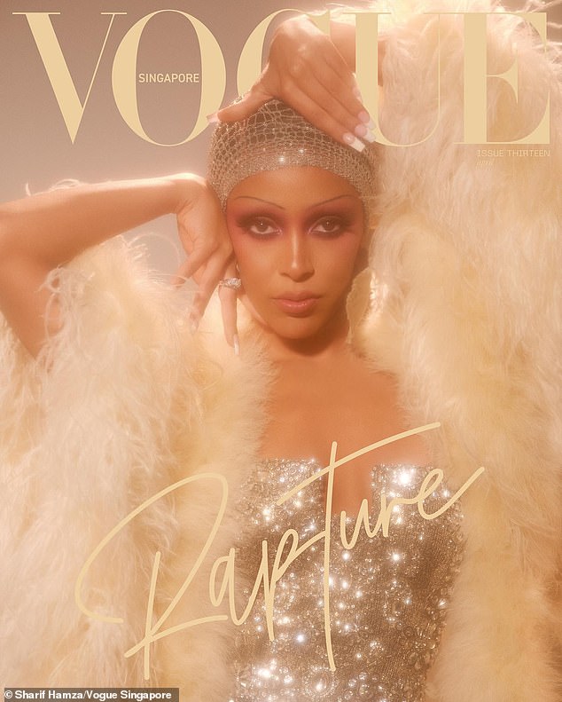 Doja Cat showcases stunning figure in cropped top and skirt for Vogue Singapore cover