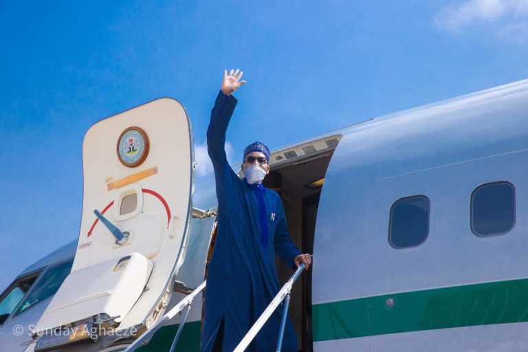Buhari leaves Kenya, travels to UK for medical check-up! Pictures