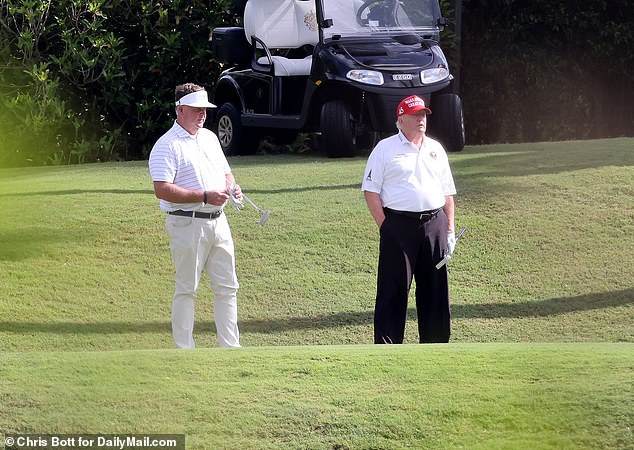 Trump takes to West Palm golf course after Biden took a swipe at him
