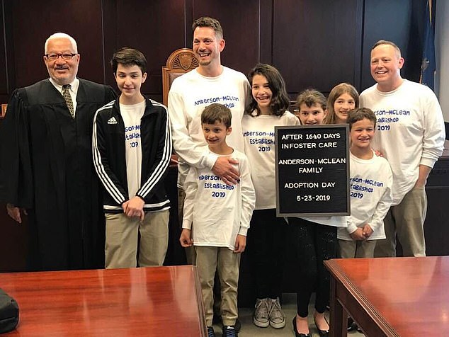 Pair of gay dads adopt six siblings after four years of neglect and abuse in the foster care system