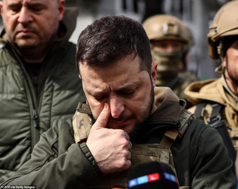 Emotional Zelensky says he finds it ‘difficult to talk’ as he surveys carnage at Bucha