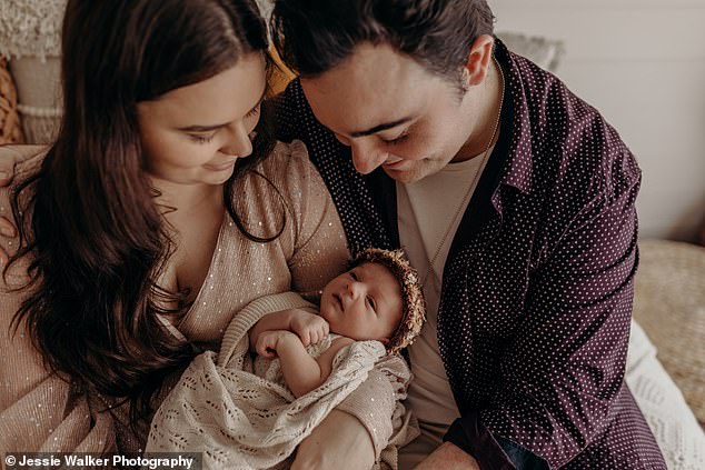 Jason Owen and wife Becy dote on their newborn daughter Lyla Rose