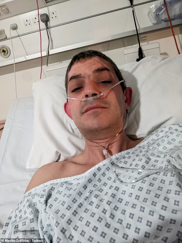 Merlin Griffiths shares hospital snap after ‘robotic’ surgery to remove bowel cancer tumour