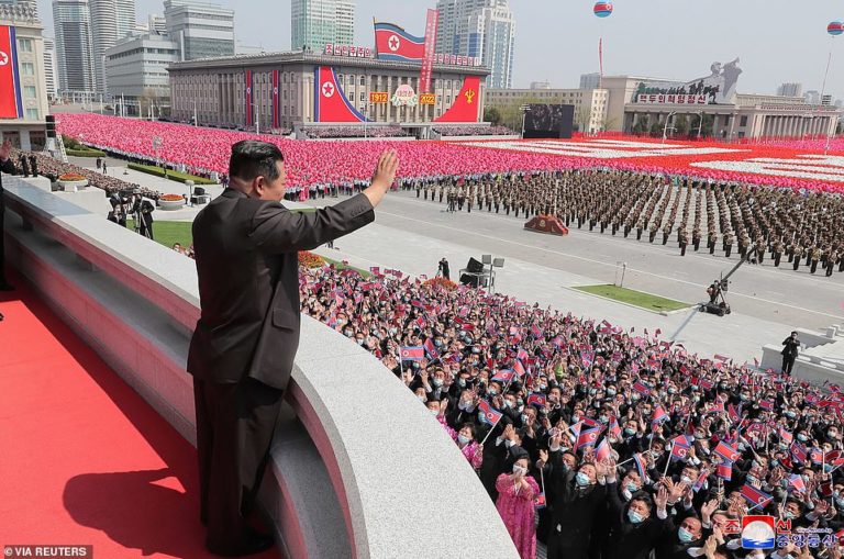 Kim Jong-Un leads thousands on march through Pyongyang to mark grandfather’s anniversary