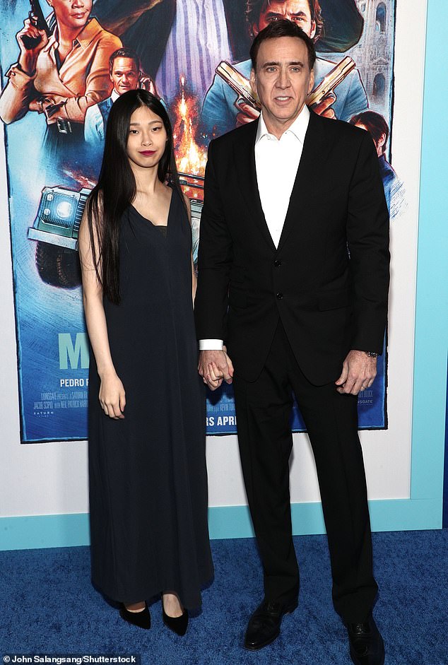 Nicolas Cage, 58, is joined by his pregnant wife Riko Shibata, 27, on the red carpet