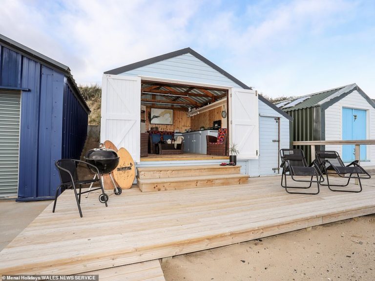 Luxury beach hut is up for rent for over £1200-A-WEEK – but you can’t sleep there overnight