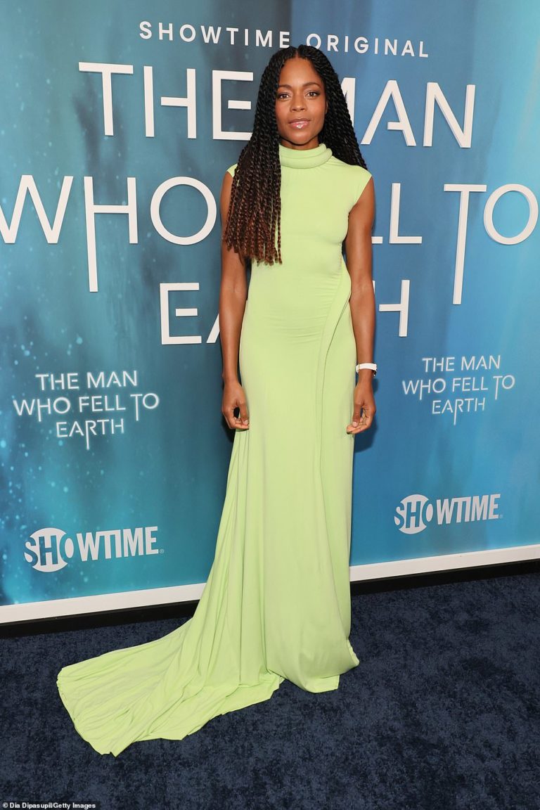 Naomie Harris glams up in green gown for the NYC premiere of Showtime’s The Man Who Fell to Earth