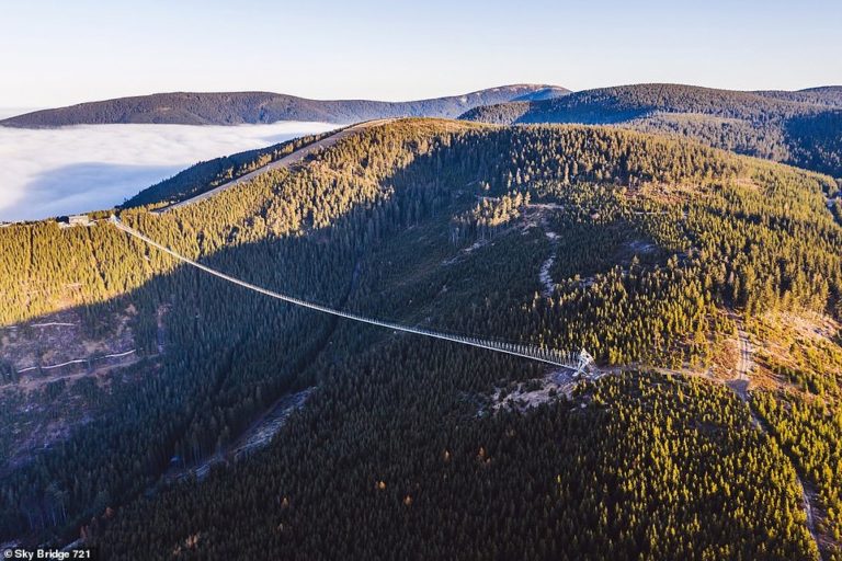 Sky Bridge 721 is the world’s longest suspension footbridge and opens in May in the Czech Republic