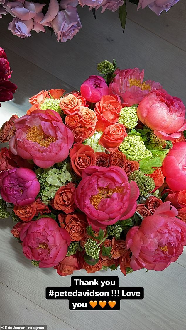 Pete Davidson sends Kim Kardashian’s mom Kris Jenner flowers for Mother’s Day
