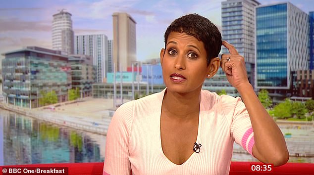 Naga Munchetty fumes at Charlie Stayt for ‘ignoring’ her on BBC Breakfast – unaware she’s live on TV