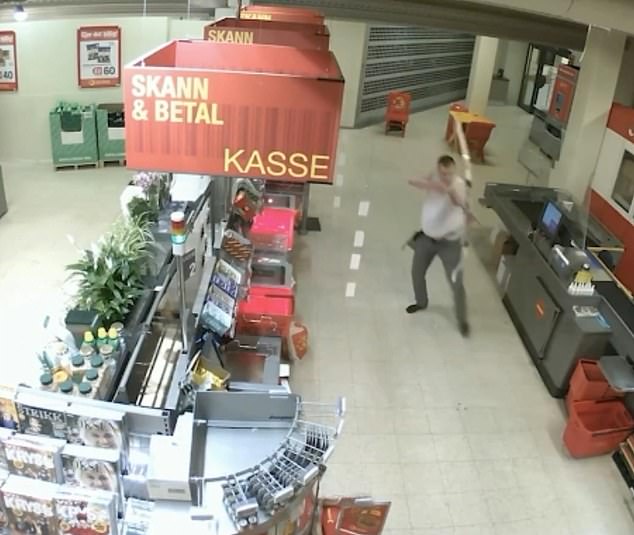 Terrifying moment bow and arrow killer begins rampage that killed five in Norwegian supermarket