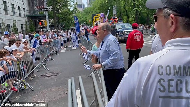Rudy Giuliani shouts at ‘brainwashed a**hole’ heckler during pro-Israel parade in NYC