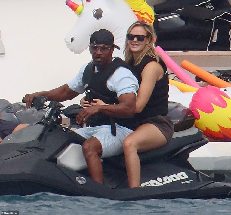 Jamie Foxx puts on a loved-up display with bikini-clad mystery woman on board yacht in Cannes