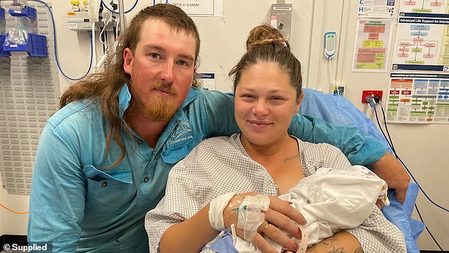 Remote Queensland town welcomes first baby in 15 YEARS – as dad makes a mad 200km dash to be there