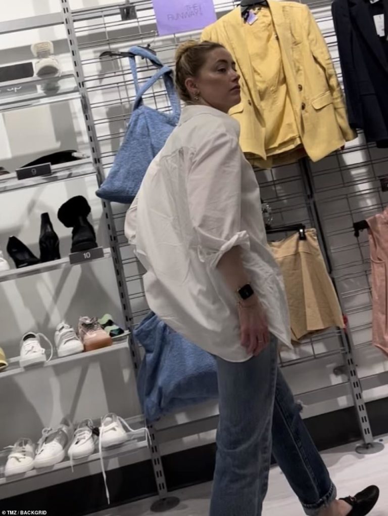Bargain-hunting Amber Heard is spotted shopping at TJ Maxx in New York