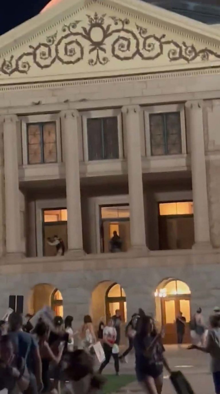 Pro-choice activists are tear gassed as they breach Arizona Capitol building