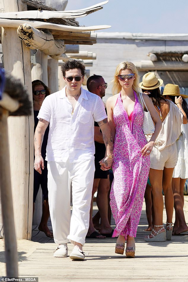 Brooklyn Beckham and Nicola Peltz continue their honeymoon as they head out for a romantic lunch