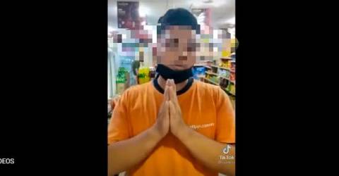 Mini-mart worker apologises over racial slur (Video)
