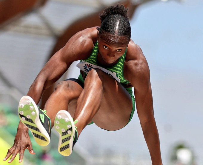 Gold Alert! Ese Brume retains Commonwealth title, sets new long jump record! Video