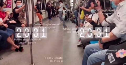 Singaporean man and local man quarrel over priority seating